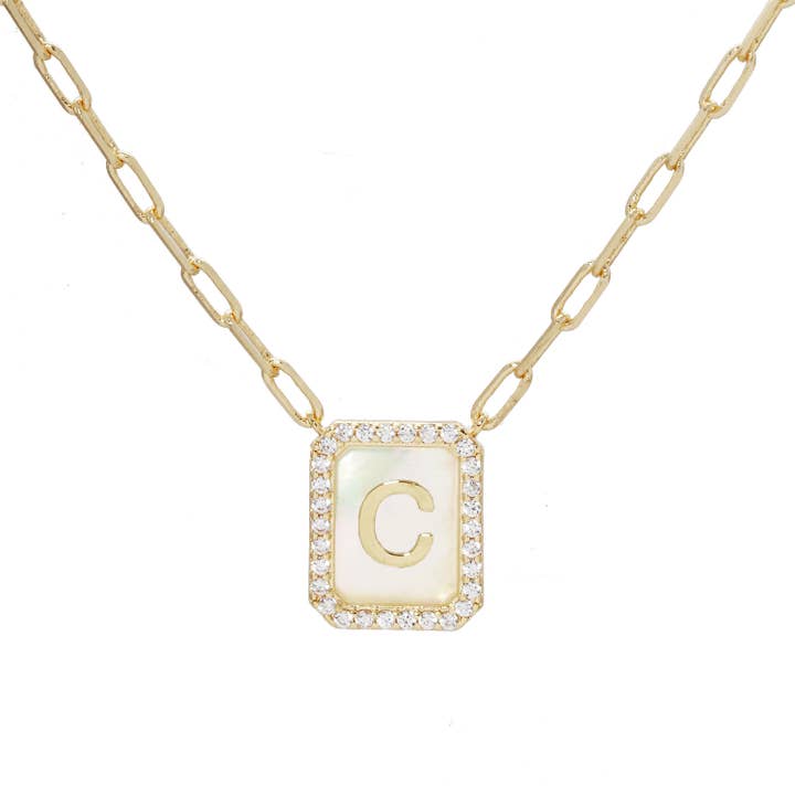 OHBOOBA DESIGN - Wholesale Pendant/Charm Necklace - Gold Plated Initial Necklace