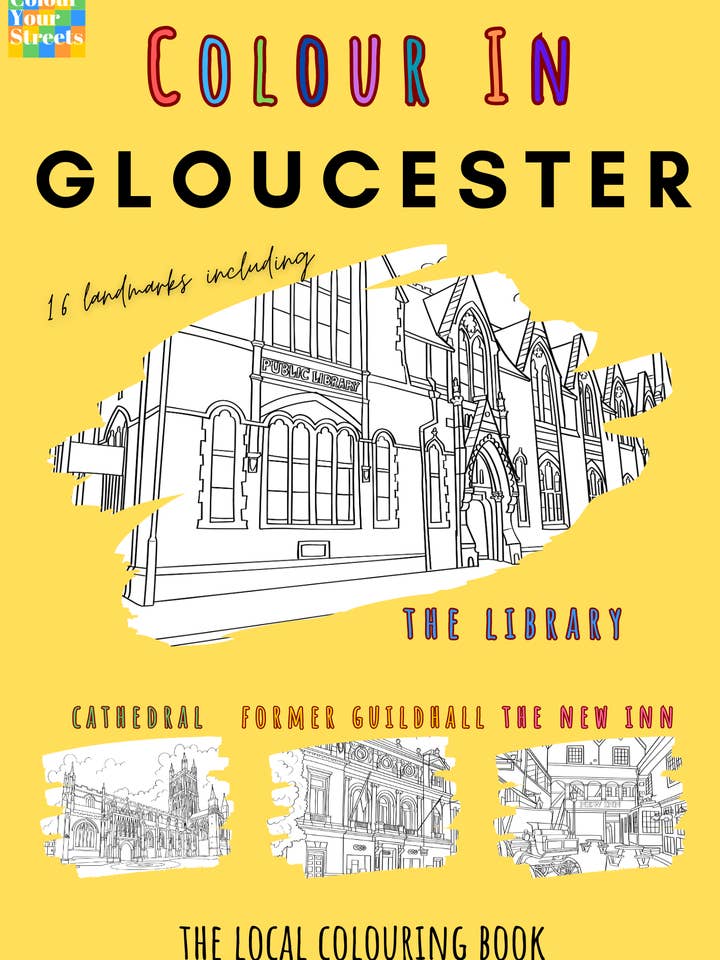 Gloucester Colouring Book (A4) for wholesale by Colour Your Streets