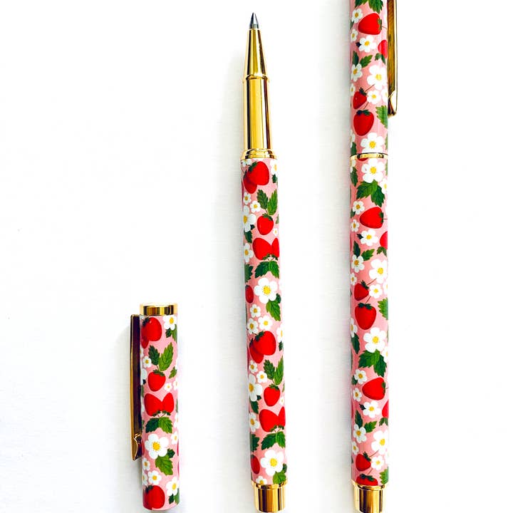 Hennel Paper Co. - Wholesale Pen - Hennel Paper Co. Strawberry Stainless Steel Pen