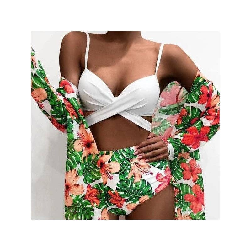 Ekartini - Wholesale Two Piece Swimsuit - Women's - Printed Sunscreen Beach Steel Brace Swimsuit Three Piece Set6