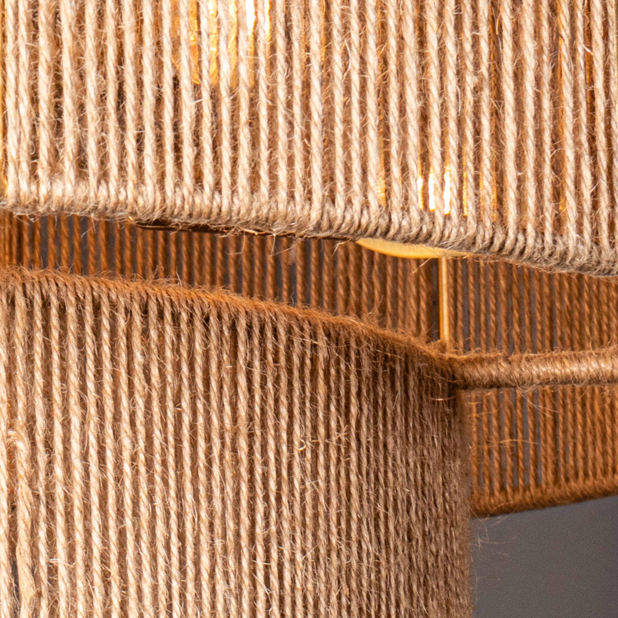 Brio Lighting - Wholesale Chandelier/Hanging Light - Farmhouse Chandelier 24" Gold Metal + Jute 2-Tiered 6-Light9