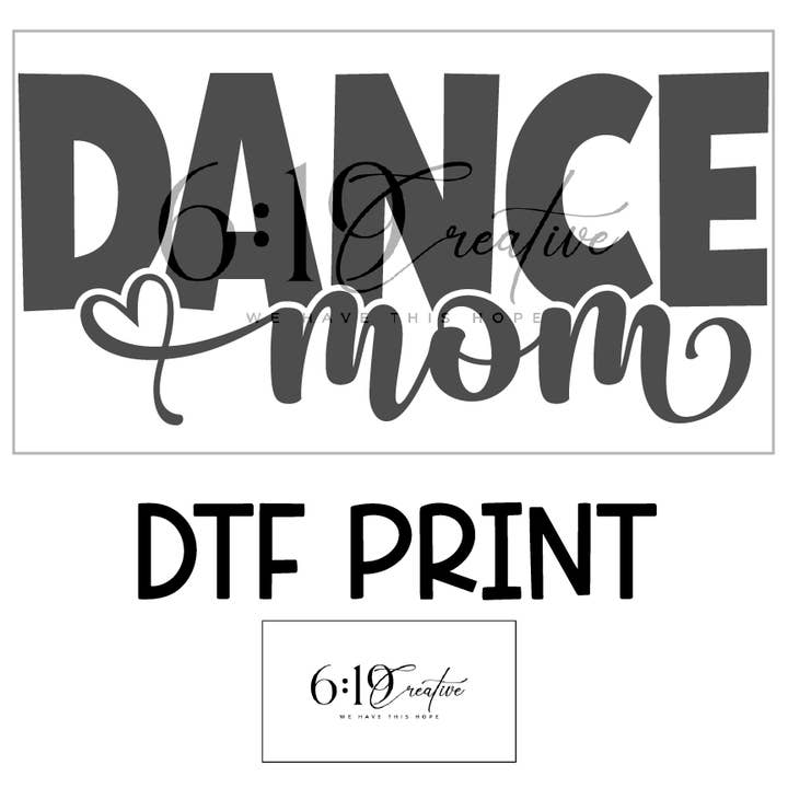 Lámina Dance Mom DTF para venta al por mayor de 6:19 Creative