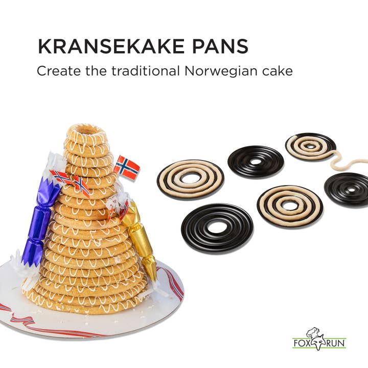 Fox Run Brands - Wholesale Cake Decorating Kit - Fox Run Kransekake Ring Tower Mold, 8.75" x 8.75"