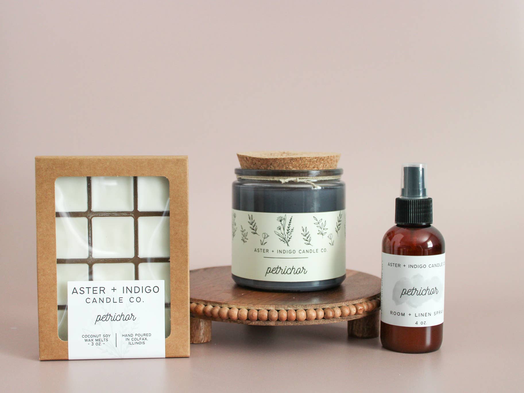 Aster + Indigo Candle Co. - Wholesale Jar/Filled Candle - Petrichor | Spring Summer Candle3