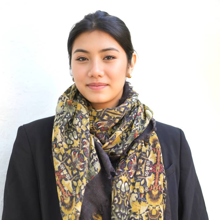 Multi Antonia Wool Silk Scarf for wholesale on Faire