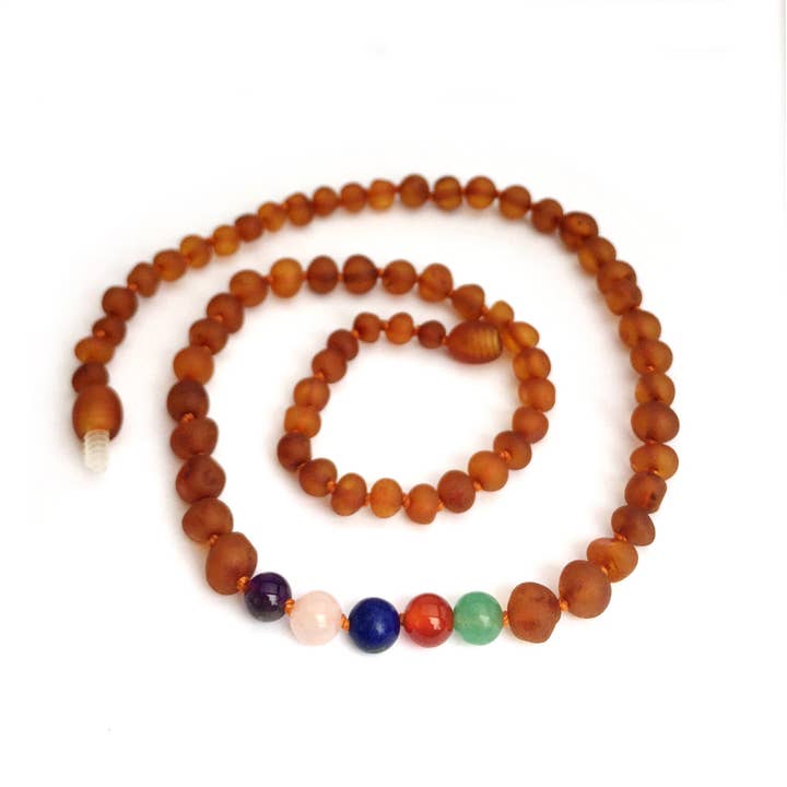 Amber & Gemstone Necklaces - Healing Oils Release for wholesale by Momma Goose Products, Ltd.