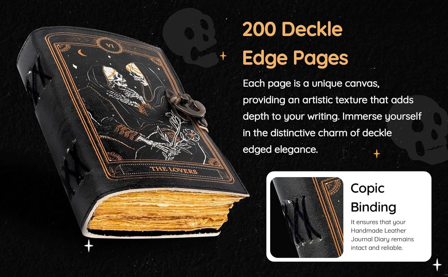 Tuzech Leather – wholesale Journal och dagbok – TUZECH läderklätt anteckningsbok med grimoirestil och ojämna kanter för män och kvinnor23