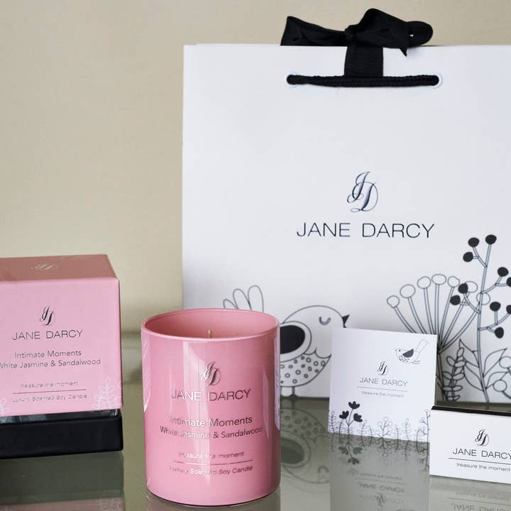 Jane Darcy - Wholesale Jar/Filled Candle - 100% Natural Soy Wax Candle, White Jasmine & Sandalwood1