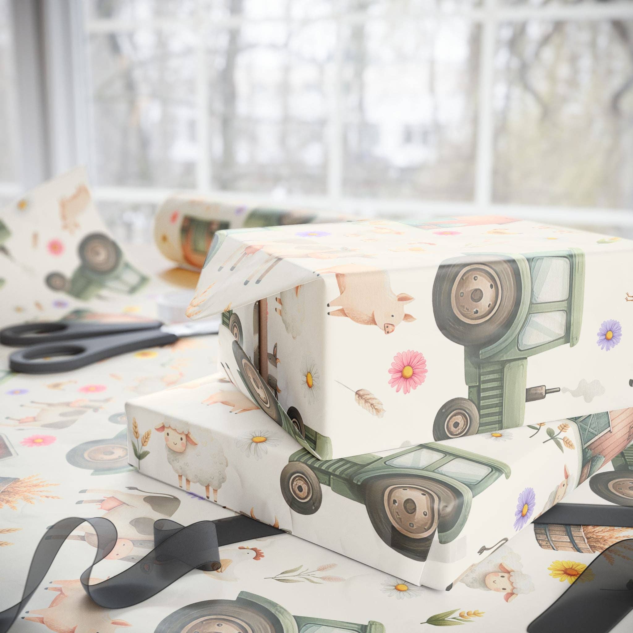 Lokipawz - Wholesale Flat Wrap - Cute Barnyard Gift Wrap11