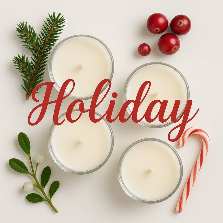 Unlabeled Soy Candles - Holiday for wholesale by Birch Candle Studio