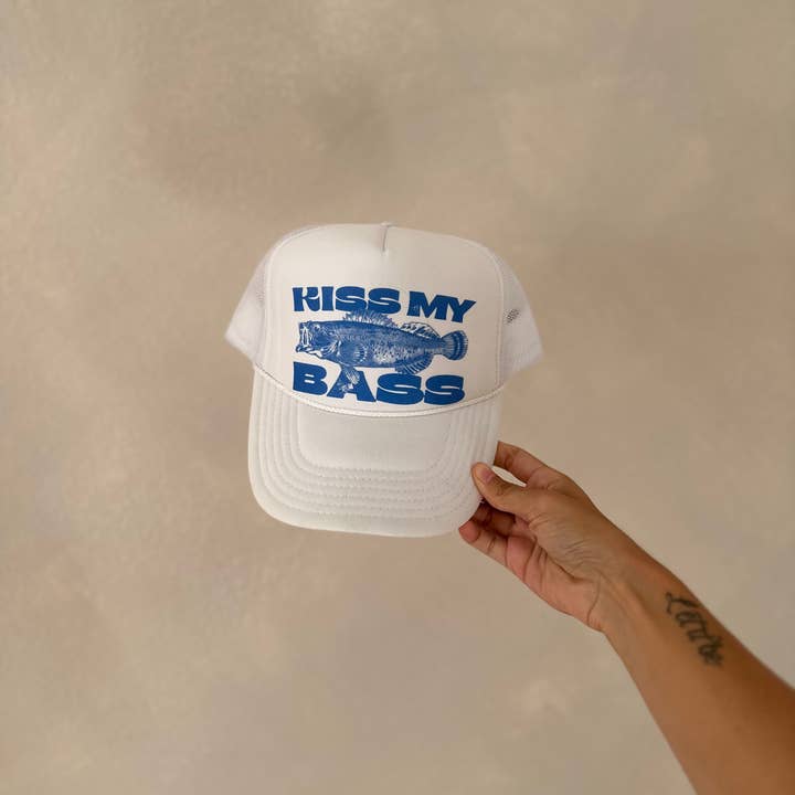 Electric label – boné - Unissexo por atacado – Chapéu Kiss My Bass Trucker