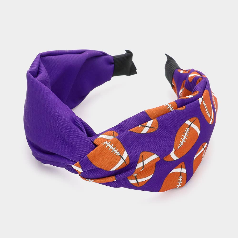 Sensibling Corp. - Wholesale Fashion Headband - Women's - Game Day Football Patterned Twisted Headband4