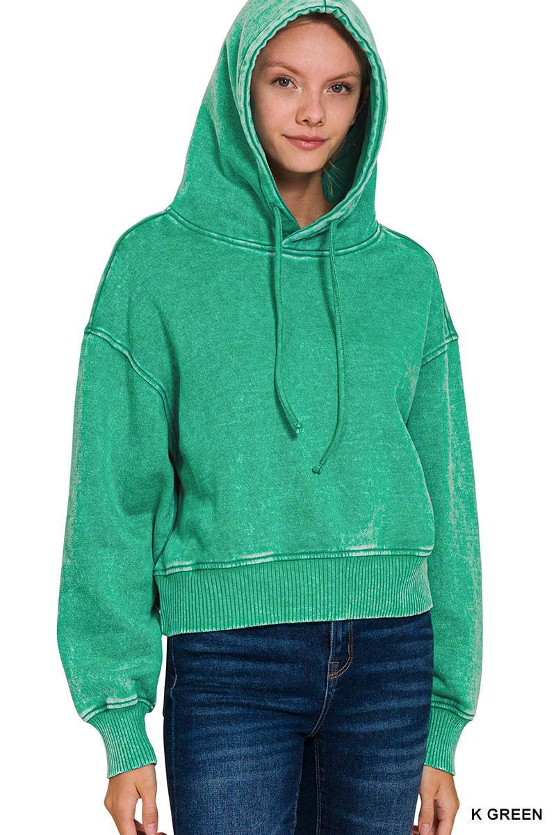 42POPS – Großhandel Hoodie – Damen – Acid-Wash-Fleece-Crop-Hoodie10