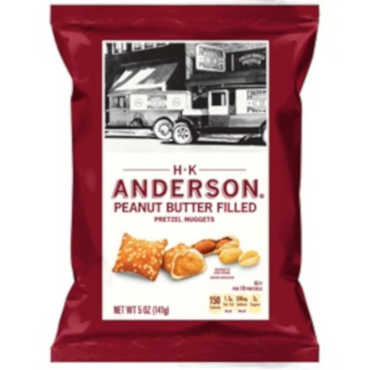 H-K Anderson Peanut Butter Pretzels 5oz, Case of 12 for wholesale by Everyday Supply Co