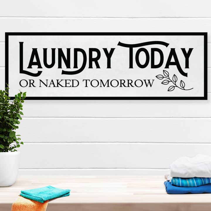 Today Laundry Wall Decor for wholesale by 9th Letter Press