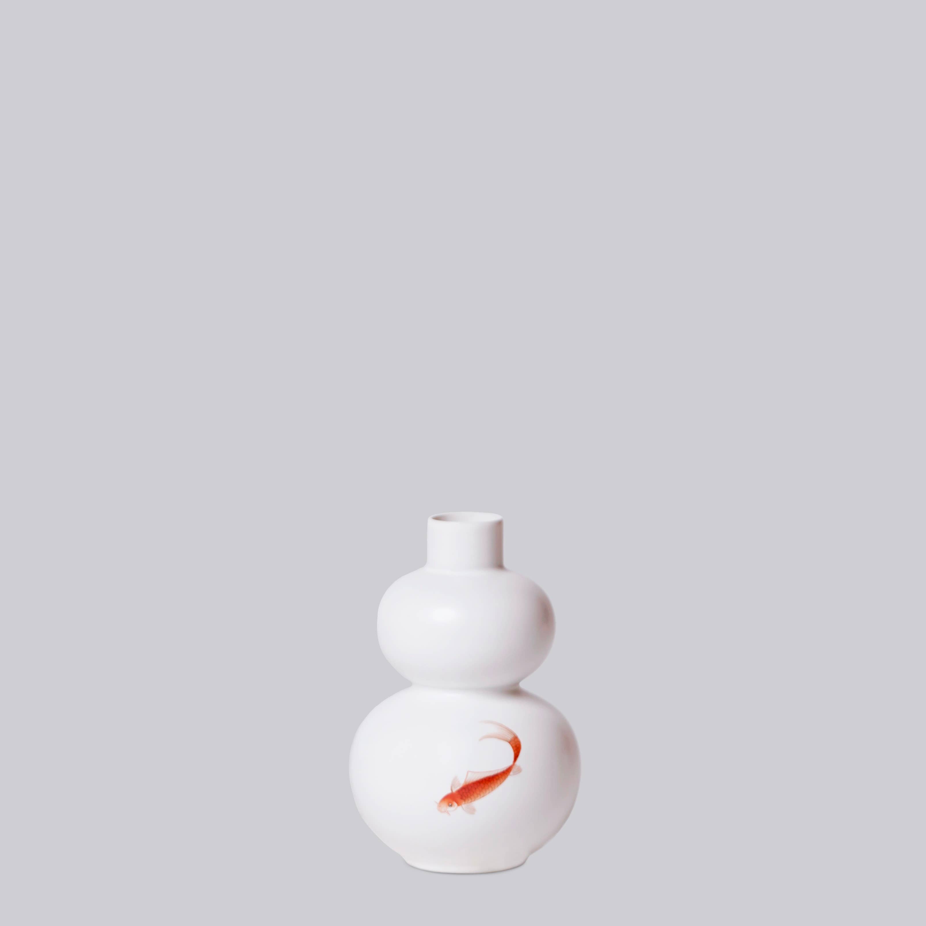 Middle Kingdom - Vendita all'ingrosso Vasi - Mini vaso a doppio lobo in porcellana dipinto a mano1