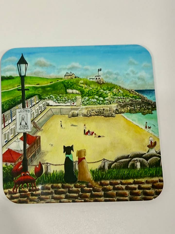 Porthgwidden Dogs Coaster for wholesale by Gullz R Loud