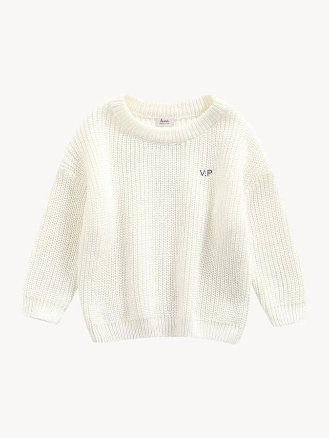 Babyer & Børn - Jersey Off-White | Minimalistisk Broderi for engroshandel hos Anitials