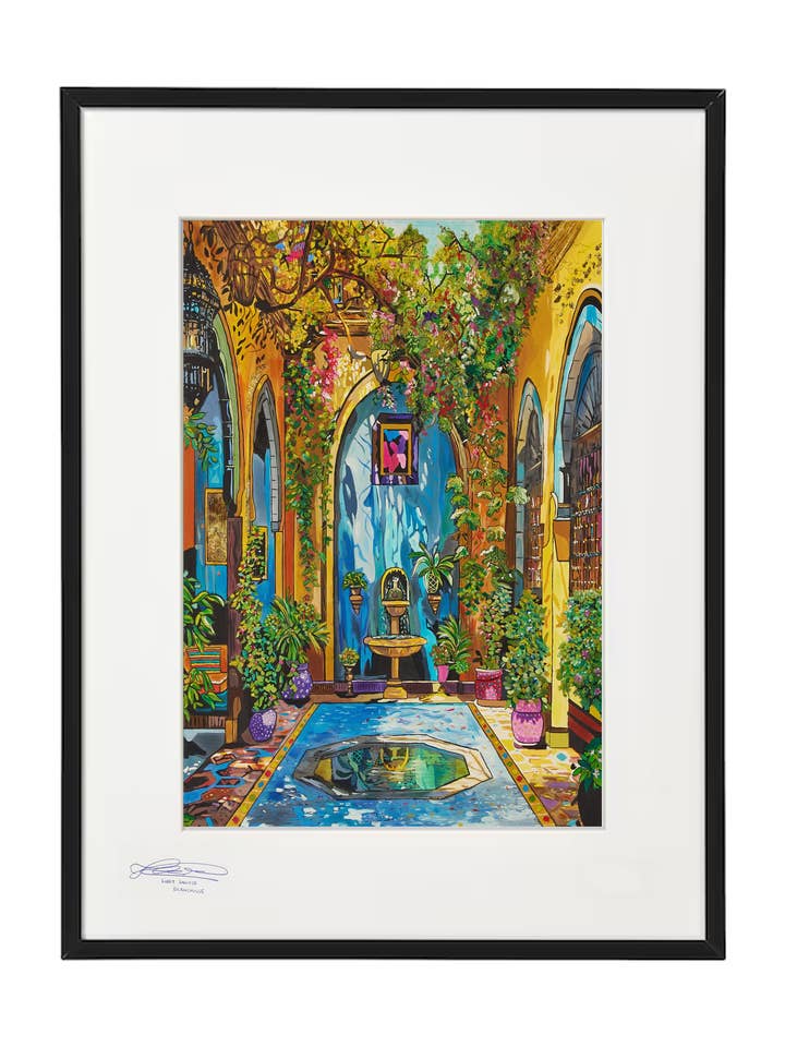 Midday Moroccan Inspired Painted Wall Art - Limited Edition for wholesale by Blanchouse