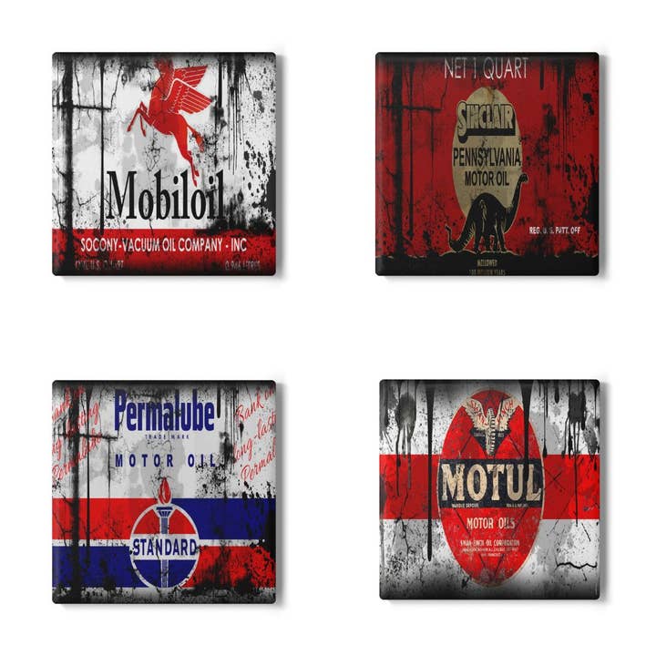 Miss Crabtree - Wholesale Coasters - Sinclair Oil Can Ceramic Coaster | Non-Slip Cork | Man Cave4