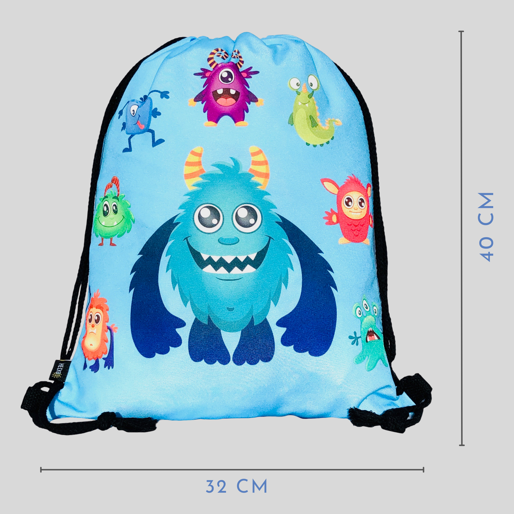 HECKBO - Wholesale Drawstring Bag - Kids - Monster children's gym bag2