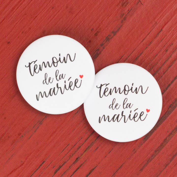 Bridal Witness Wedding Badges (Calligraphy Collection) for wholesale by Te Whaka