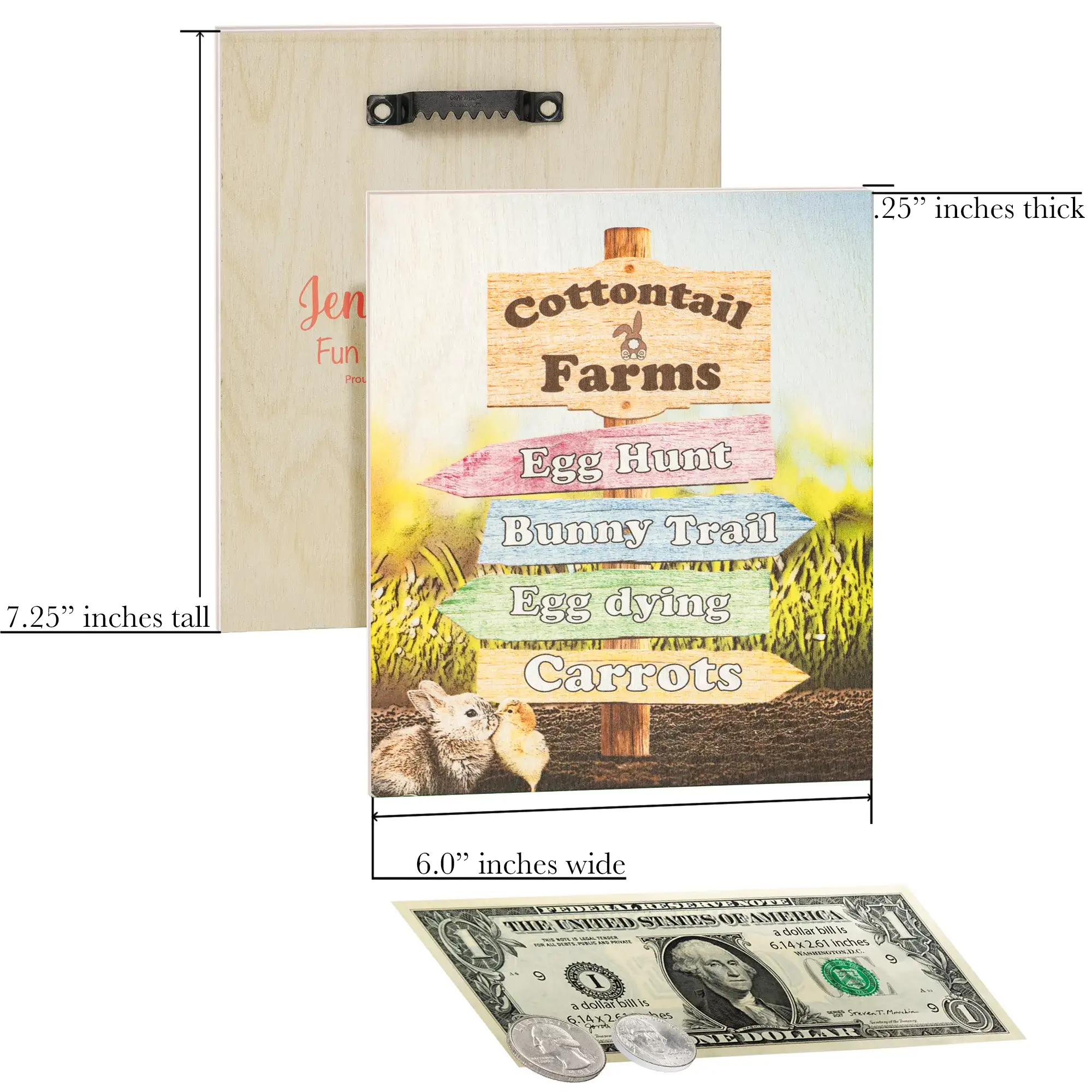 JennyGems - Wholesale Sign - Cottontail Farms Easter Decor Wooden Sign, Spring Decoration3