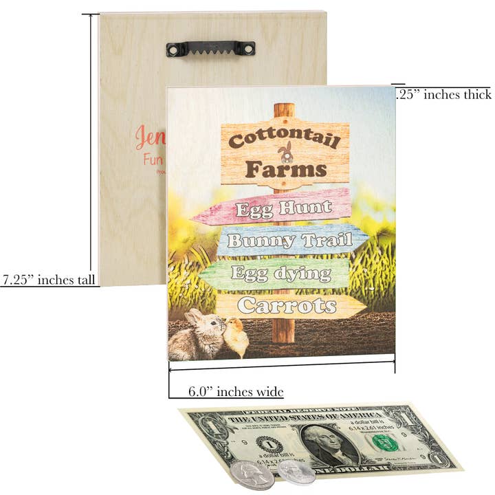 JennyGems - Wholesale Sign - Cottontail Farms Easter Decor Wooden Sign, Spring Decoration3