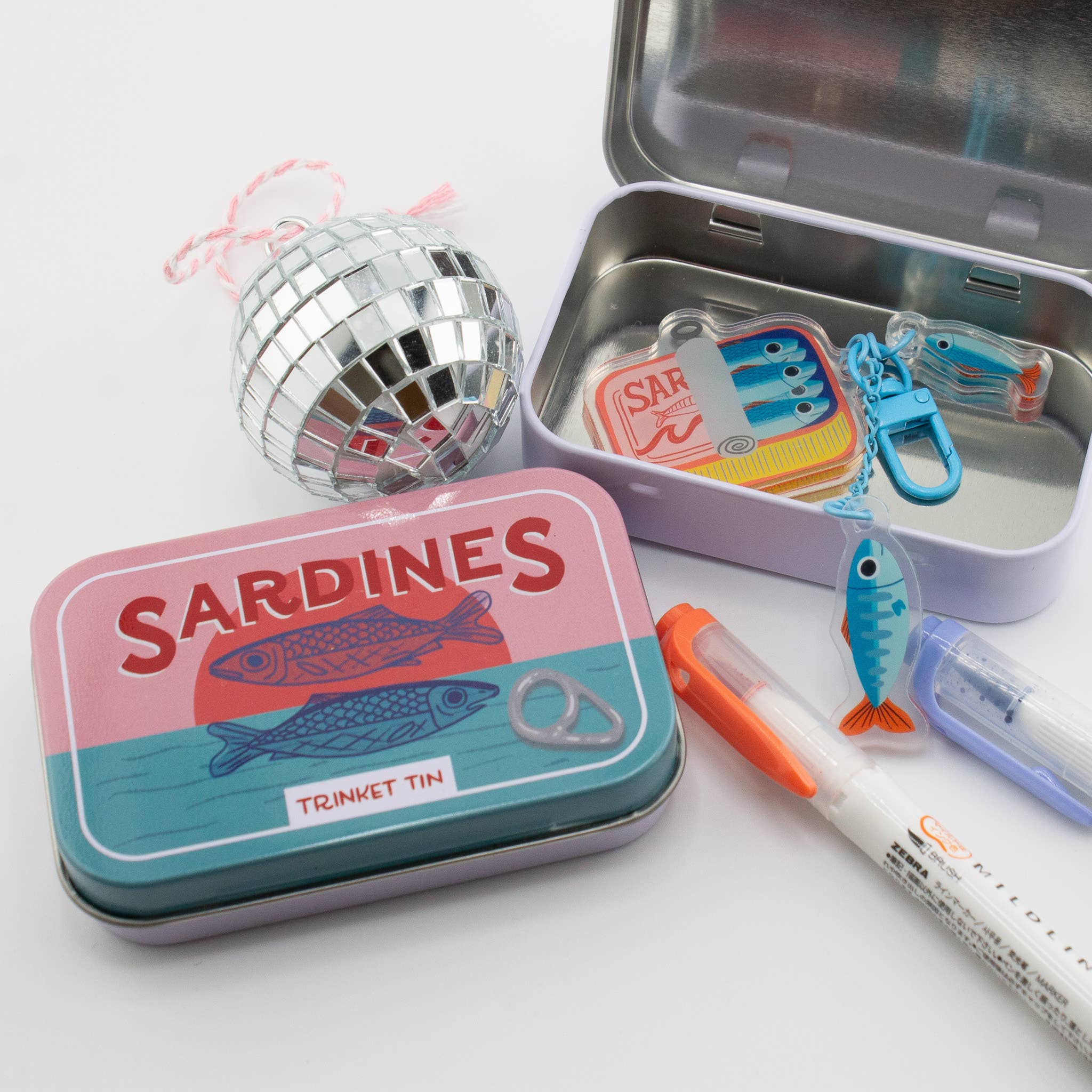 Bobo Design Studio - Wholesale Desk Organizer - Sardine Tin- Stationery Trinket Tin (Empty)1
