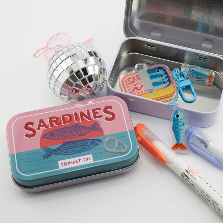 Bobo Design Studio - Wholesale Desk Organizer - Sardine Tin- Stationery Trinket Tin (Empty)1