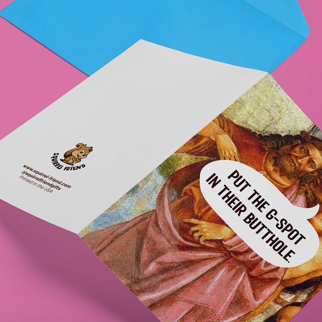 Squirrel Friend Gifts – wholesale Everyday greeting card – And on the 5th Day God Created G-Spots - Funny Adult Card2