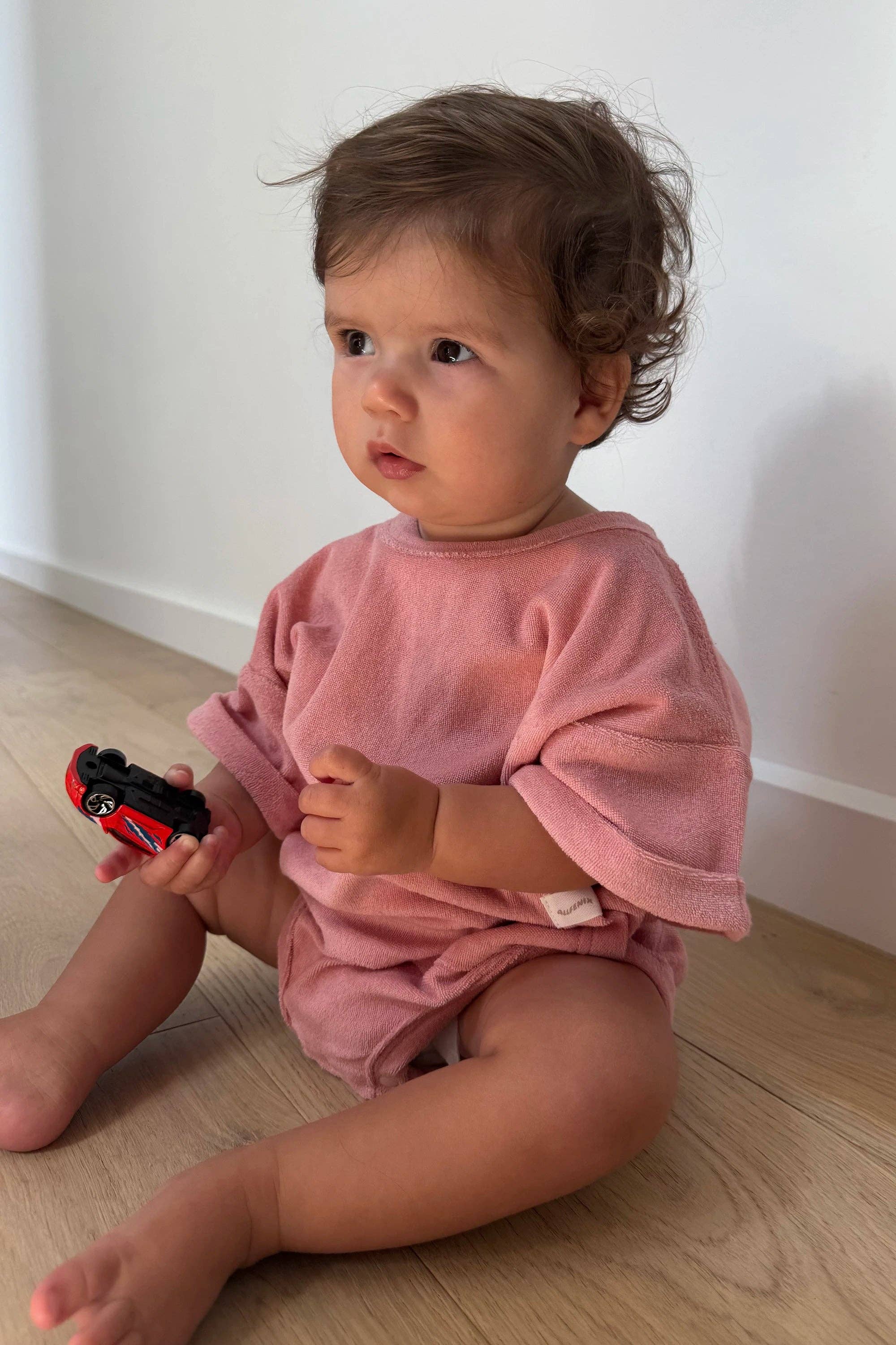 Rose Mini Terry Romper for wholesale on Faire4