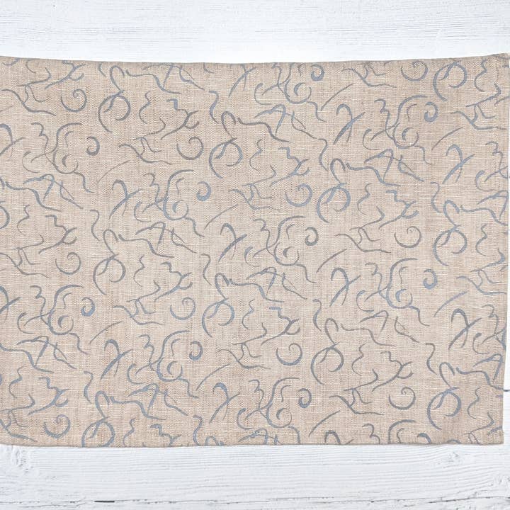 Squiggle Napkin in Jute for wholesale by Ruby Red Skipper