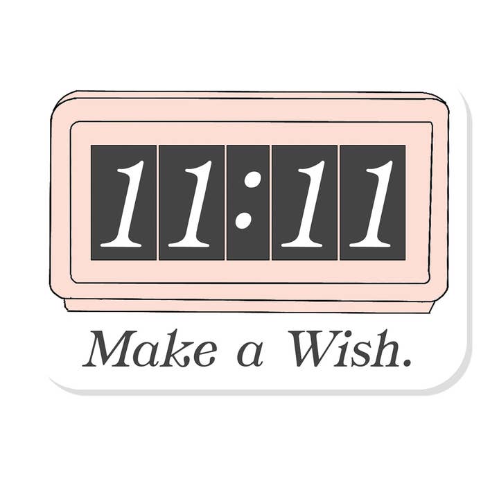 Maddon and Co – wholesale Klistermärke – Retro klocka 11:11 ”Make a Wish” Vinyl klistermärke