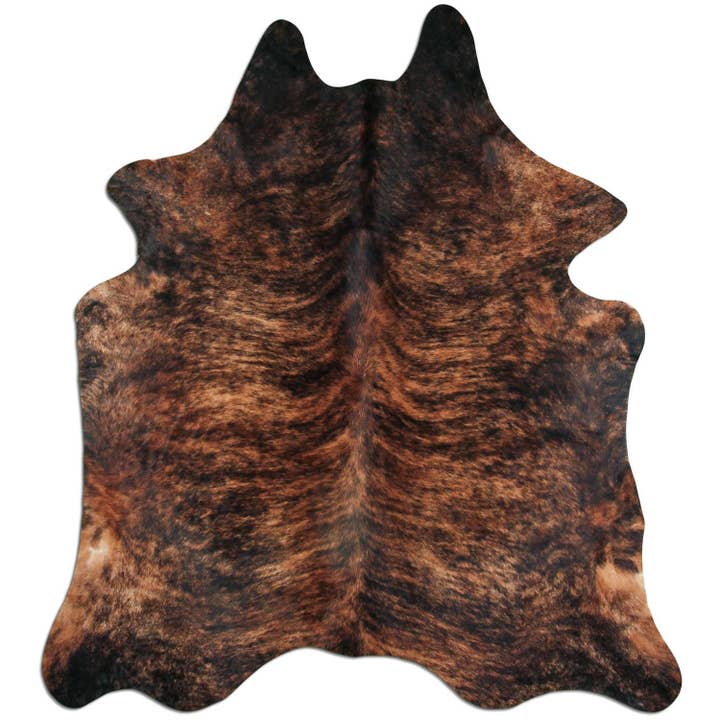 Tapete de pele de vaca - L238 x B208 cm - castanho preto por atacado de Livarto UG (haftungsbeschränkt)