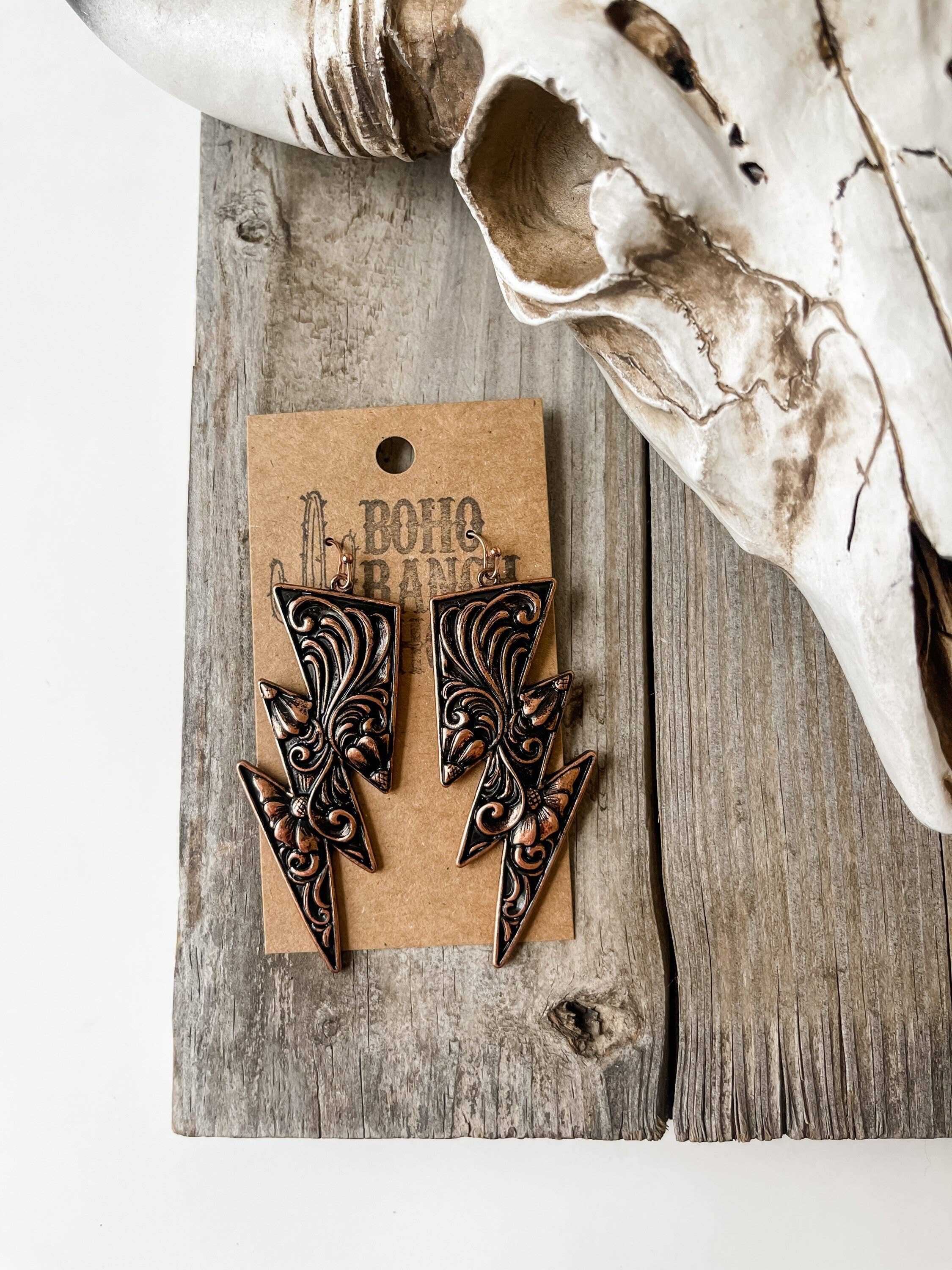 Boho Ranch Shop – wholesale Dangle earrings – Floral Casting Dangle Earrings2