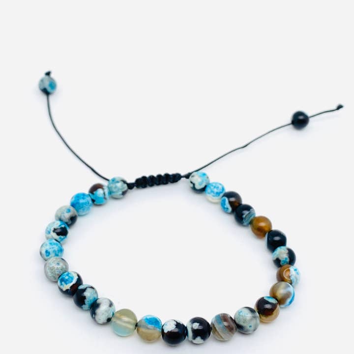 Mio Queena – wholesale Beaded bracelet – 6mm Natural Stone Hand Woven Stretch Bracelets37