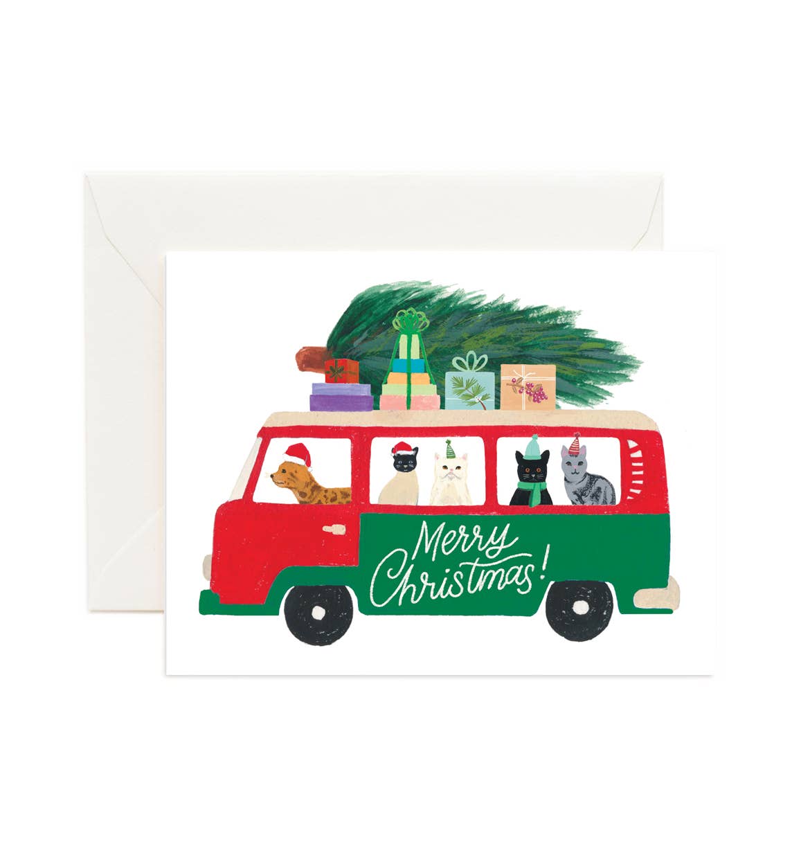 Forage Paper Co. – Großhandel Weihnachtskarte – Weihnachten Van Cats//Weihnachtskarten