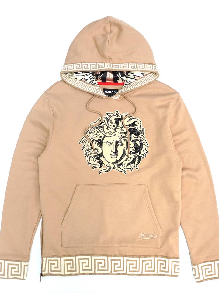 M4675 Makobi Medusa Hoodie - Khaki voor wholesale door Makobi