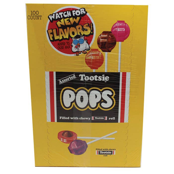 Grandpa Joe's Candy Shop - Wholesale Lollipop - Tootsie Pops, .6oz Pop, 100ct Case