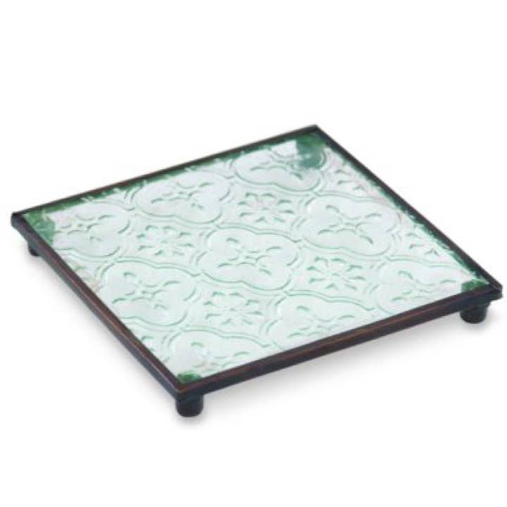 India Handicrafts Inc - Wholesale Decorative Plate/Dish/Bowl - Glass Pillar Plate