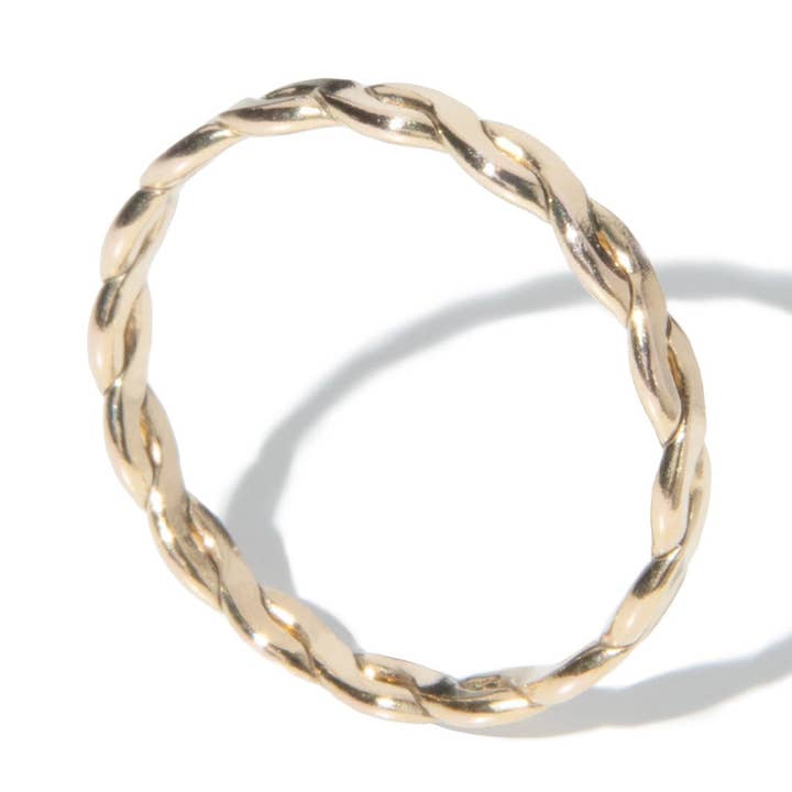 Eternidade - Delicado Anel em Ouro Trançado por atacado de Lunar James
