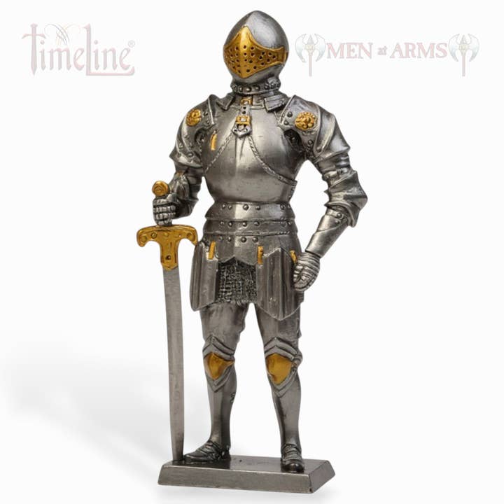 Metal Knight Statue - Knight In Armour for wholesale by Timeline Gifts Ltd