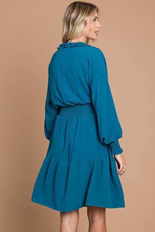 Culture Code – wholesale Klänning - Dam – CWD1867L - OMLOTTKLÄNNING MED VOLANGKANT OCH FLERA LAGER11