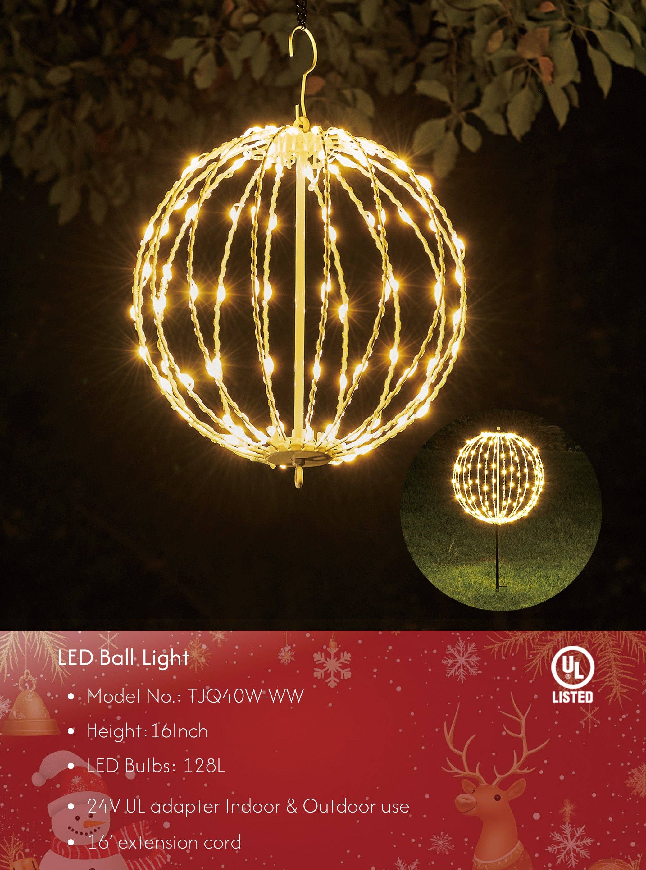 LIGHTSHARE - Wholesale Outdoor/Lawn Light - LED Ball Light, Warm White, Various Sizes and Finishes31