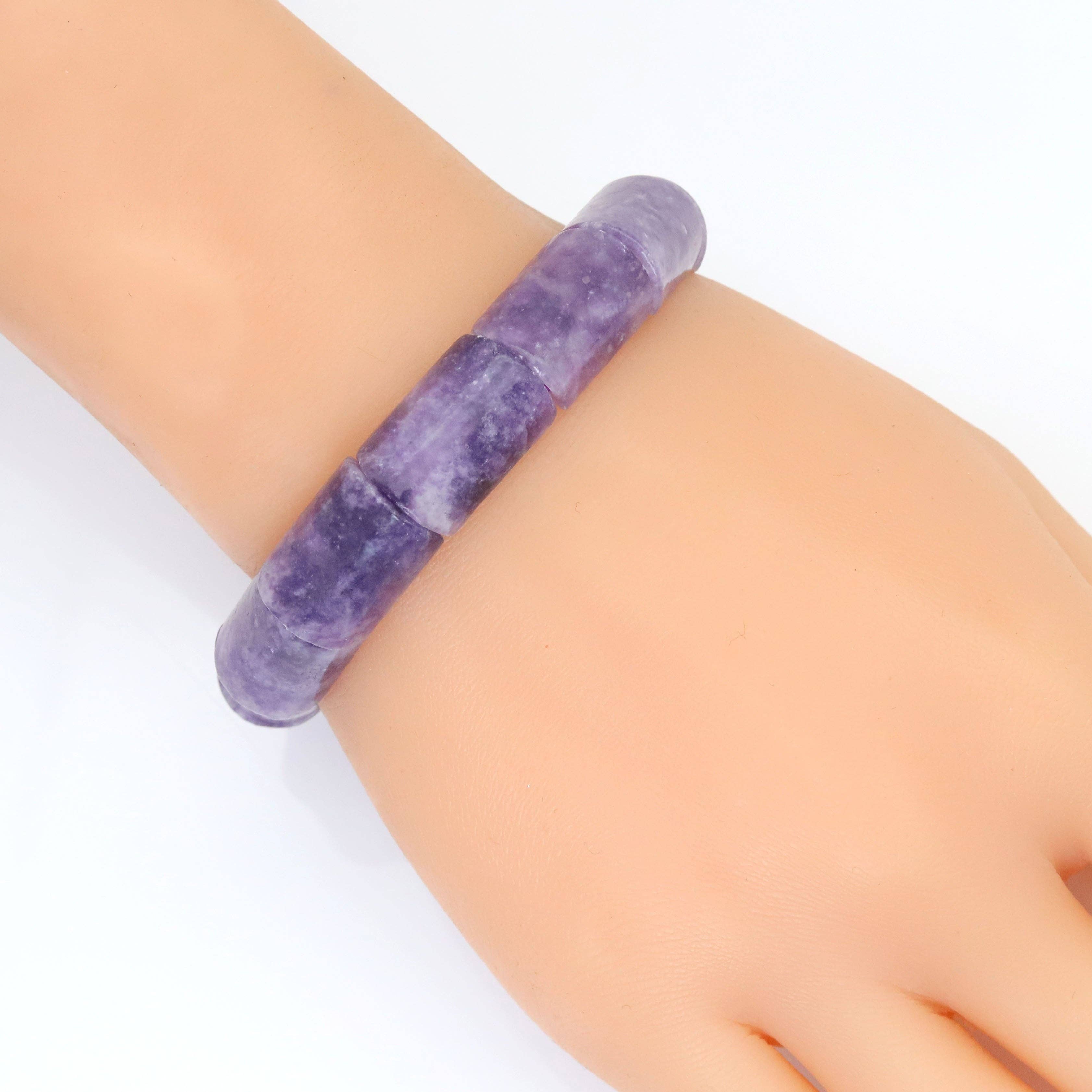 BestBeads&Beyond - Wholesale Beaded Bracelet - 13x18mm Phosphosiderite Rectangle Bracelet, Sku#U19992