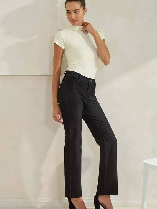 Jeggings clásicos de pierna recta sólida para venta al por mayor de Yelete