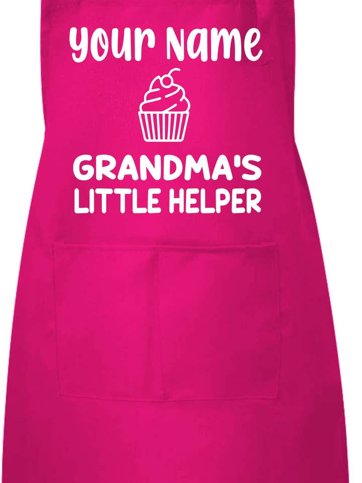Personligt förkläde för barn mormors lilla hjälpare för wholesale av Print4U