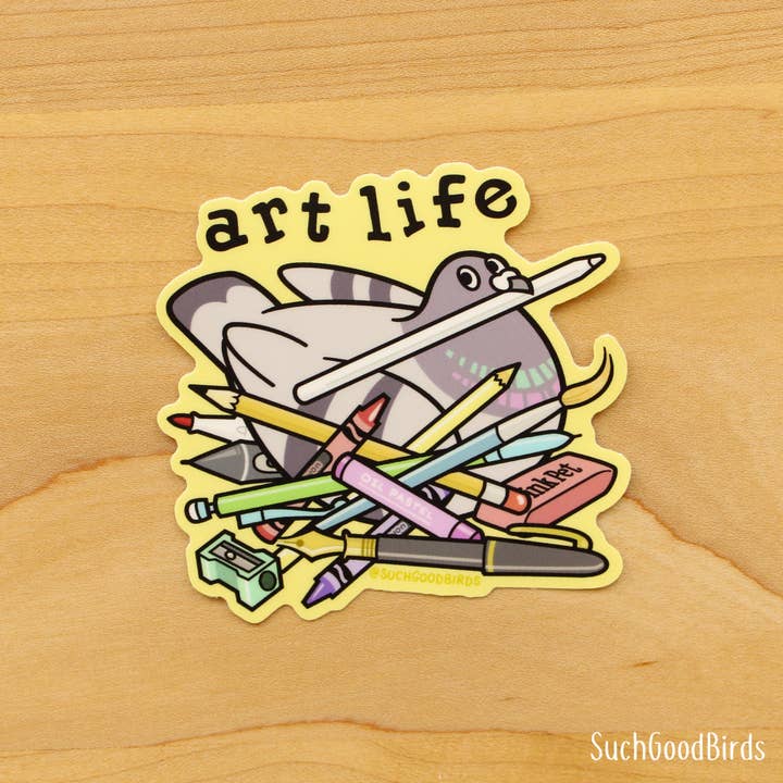 Such Good Birds - Wholesale Phone & Laptop Stickers - Pigeon Art Life 3" Waterprf Vinyl Stickers Artist Supplies
