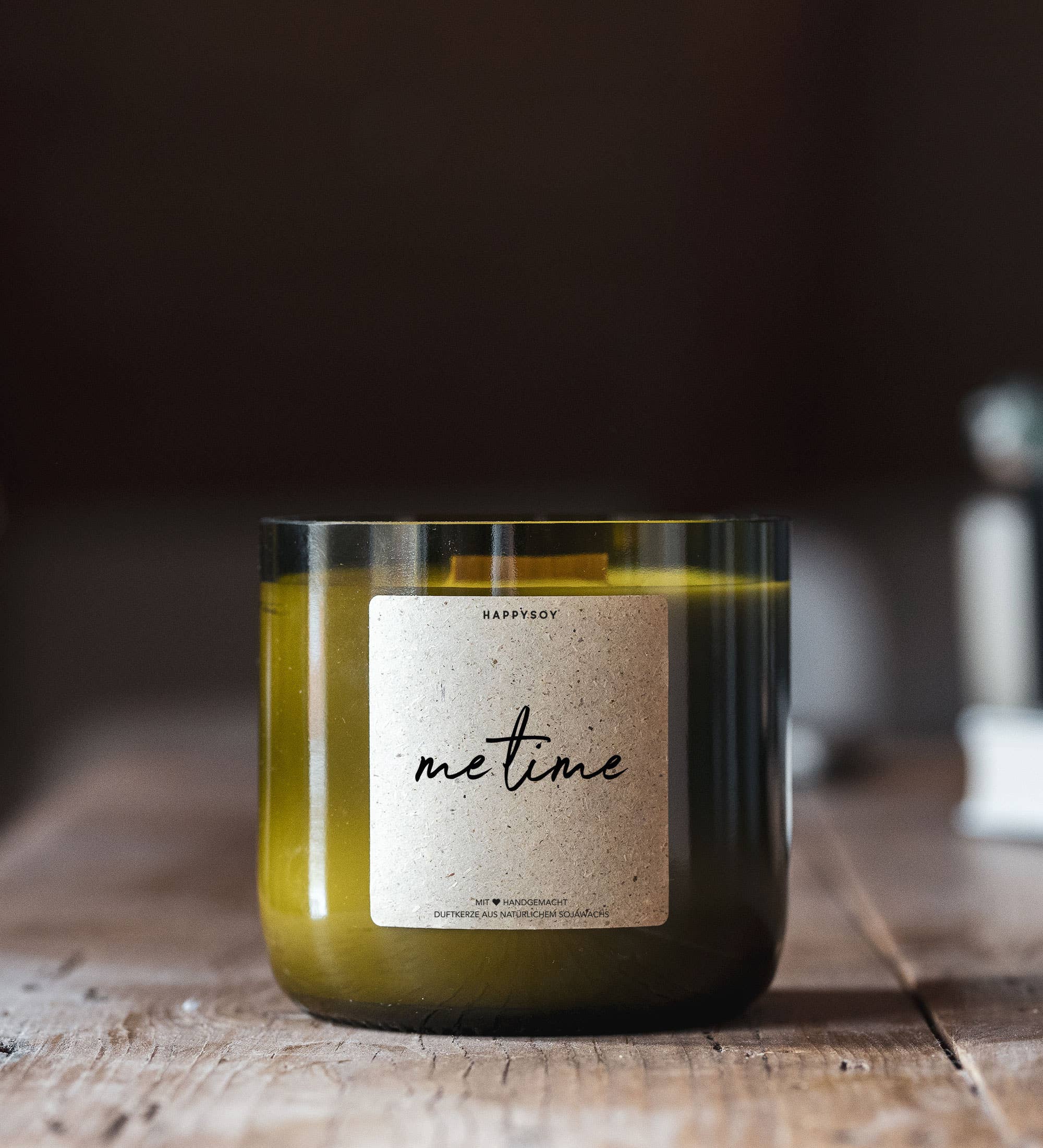Happysoy - Wholesale Jar/Filled Candle - Scented candle | Me Time | From wine bottle1